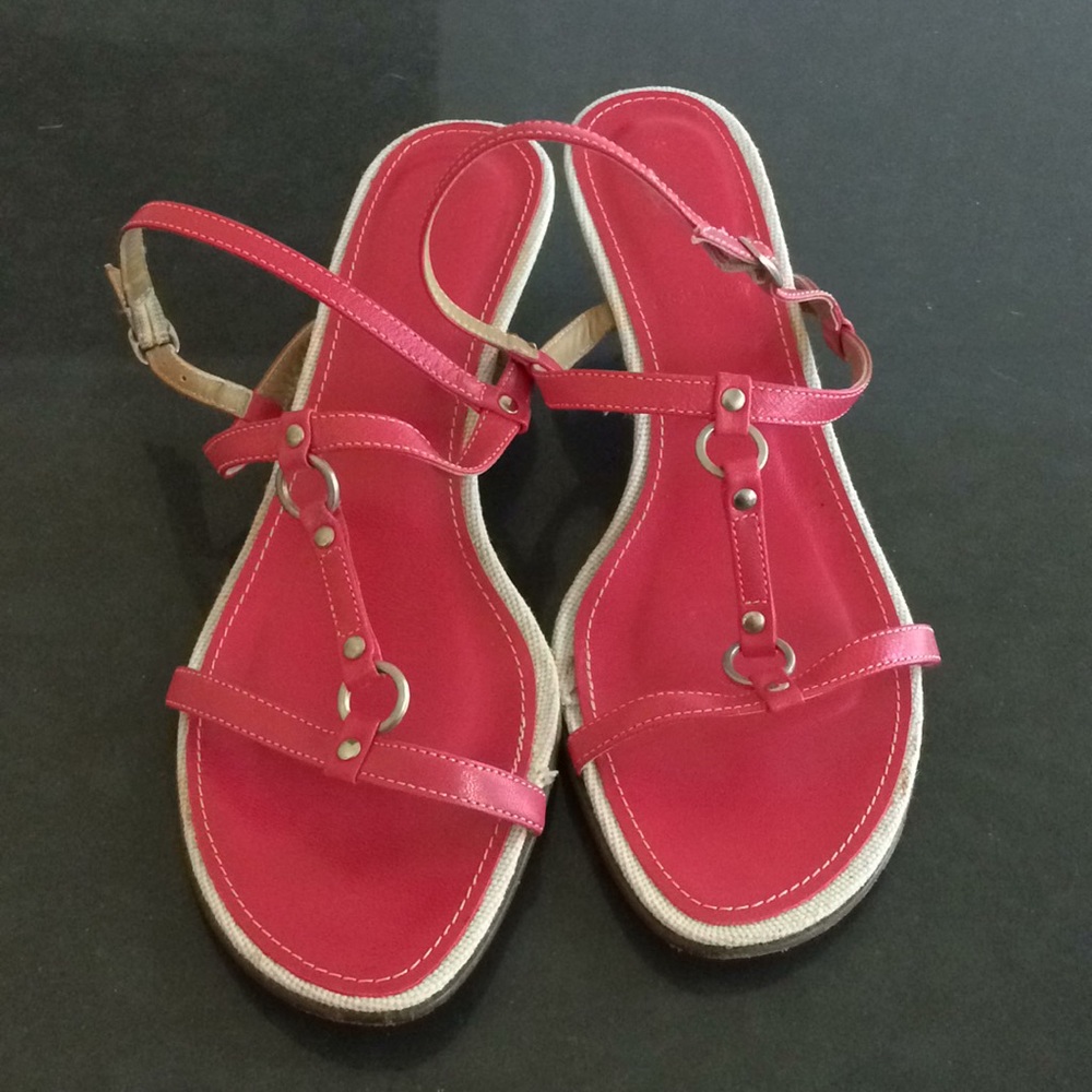 Pink J Crew Sandals 8 1/2